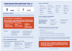 Concussion recognition tool